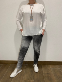 Joggingbroek grey/grijs jeans look +size