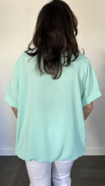 Top Maya korte mouw +SIZE mint groen
