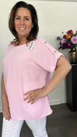 Shirt Lidya met knoopjes pink