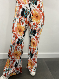 palazzo broek gebloemd rood