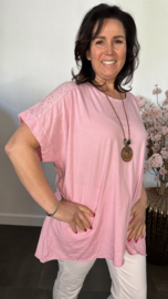 Shirt Jessica met ketting Roze