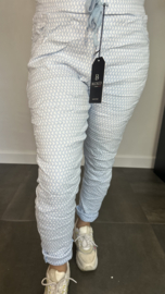 Joggjeans jacquard Nova ecru/ ijsblauw