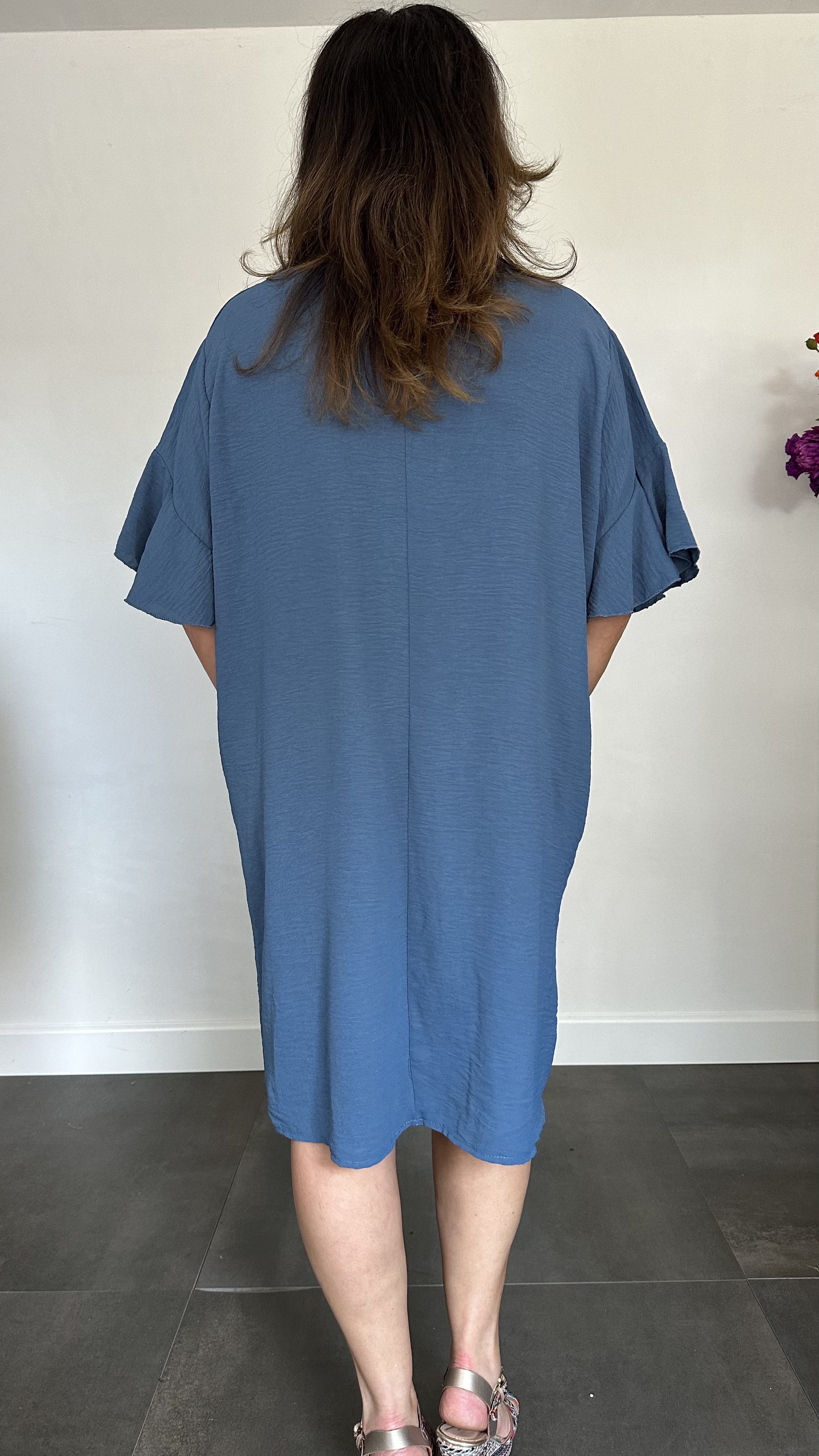 Jurk Niki +Size jeans blauw