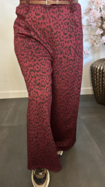 Panter palazzo broek Maud Bordeaux
