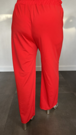 Pallazzo broek Premium travel rood SALE