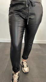 Joggjeans Leatherlook coating zwart