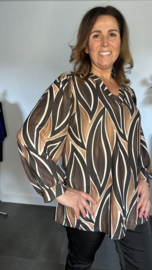 Blouse flames bruin