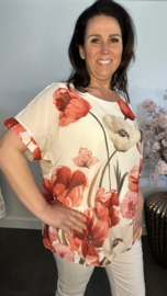 Voile blouse Roos Rood