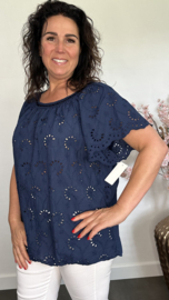 Broderie blouse Olivia Marine