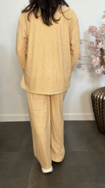 2-Delig comfy pak Sunny ribbel Camel SALE