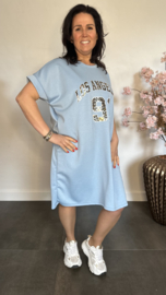 Sweaterdress Los Angeles IJsblauw