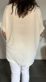 Shirt Kiki met knopen Ecru