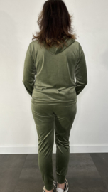 2-Delig velvet comfy pak met rits army