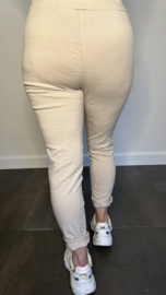 Comfy joggjeans zand +SIZE