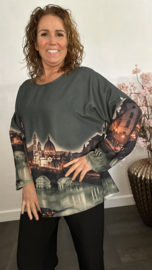 Blouse Bella Donker groen