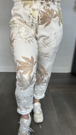 Jogger golden palm ecru