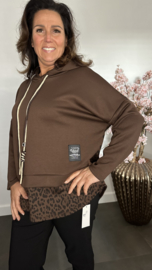 Sweater met capuchon /Panter Choco