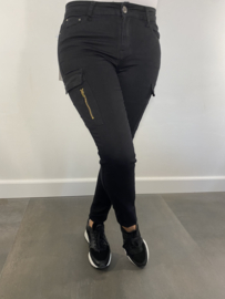 Worker jeans Miss RJ zwart