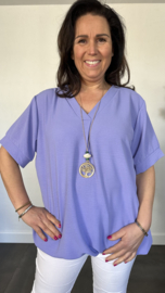 Top Maya korte mouw +SIZE lila