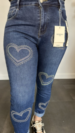 Redberry momfit jeans glitter hart