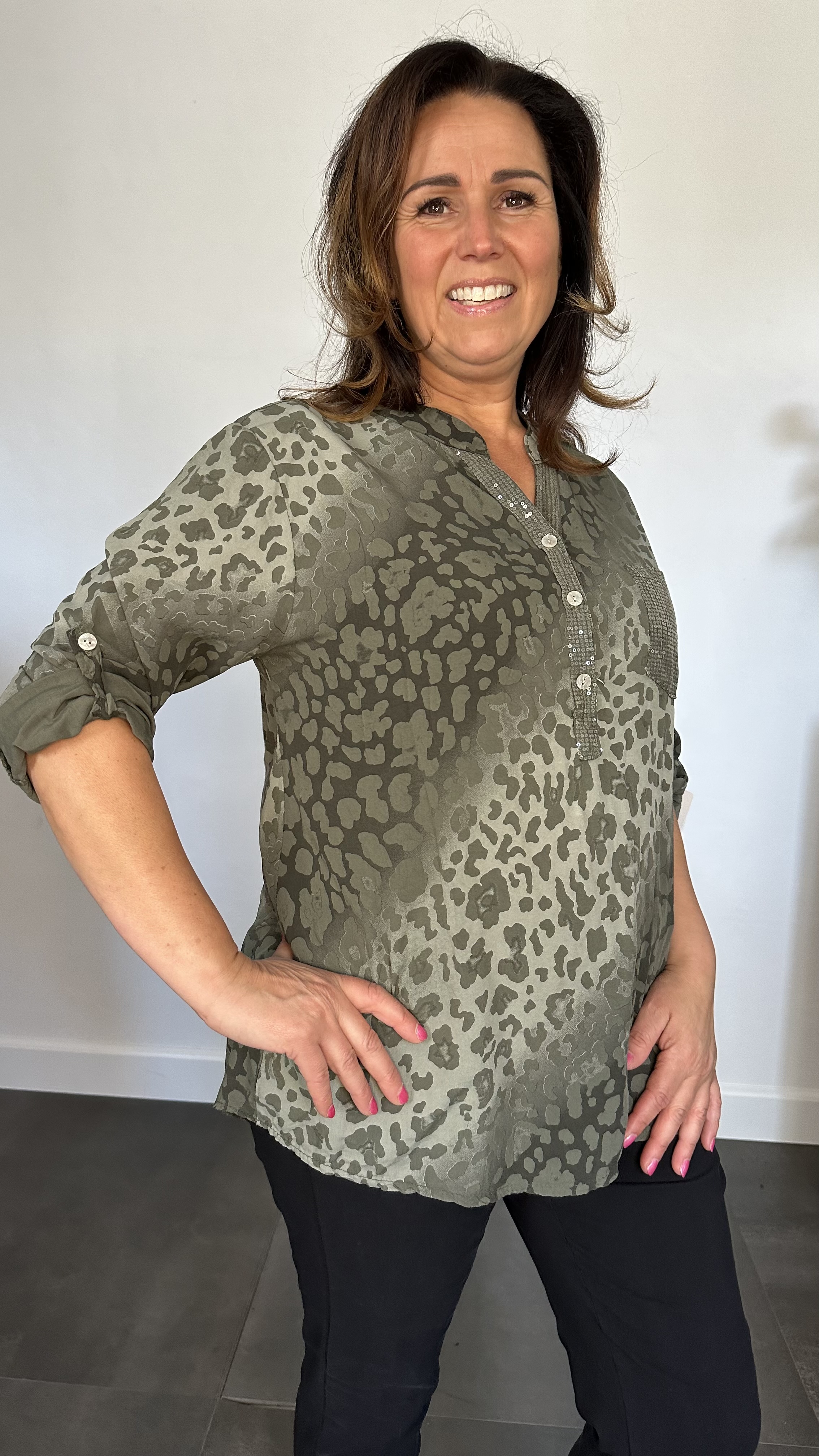 Blouse panter bling army