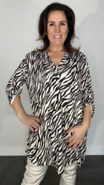 Tuniek Liz zebra ecru/zwart