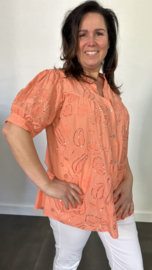 Blouse Isabella bling peach +SIZE