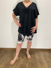 Broderie tuniek zwart