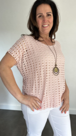 Shirt Lara met ketting roze
