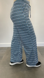 Broek met wijde pijpen elips licht blauw