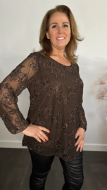 Top Christel met bloemen Choco