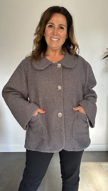 Boucle jasje grijs