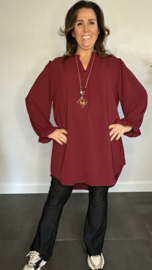 Tuniek Maya lange mouw +SIZE bordeaux