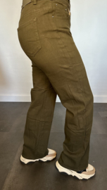 B.S. Wide leg / high waist jeans army