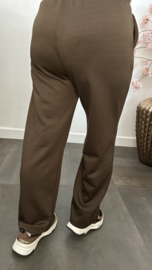 Palazzo broek Mirjam met siernaad Choco