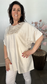 Top Esther met glitter Zand