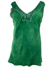 Hemd met kant groen  SALE