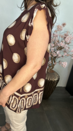 Top Dotty met ruche Bordeaux