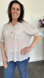 Blouse met kant Steffie zand