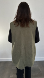Suedine/ teddy bodywarmer army
