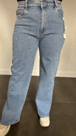 B.S. Jeans WIDE LEG met strass