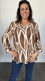 Blouse flames camel