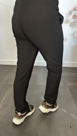 Tregging met fleece gevoerd en glitter detail Zwart