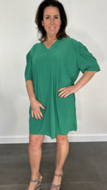 Tuniek / jurk Gina travel met pofmouw groen
