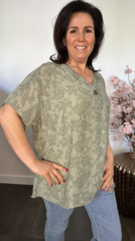 Blouse Silvi flowers Army