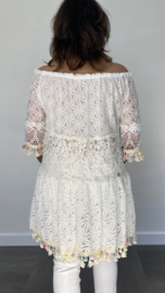 Ibiza tuniek/jurk kant ecru