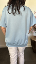 Sweatshirt J'adore panter/ bling IJsblauw