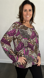 Ballon shirt met elastiek Coby (+size)