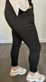 Joggjeans silver sparkle zwart