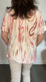 Ballon shirt met elastiek Sweet paisley pink
